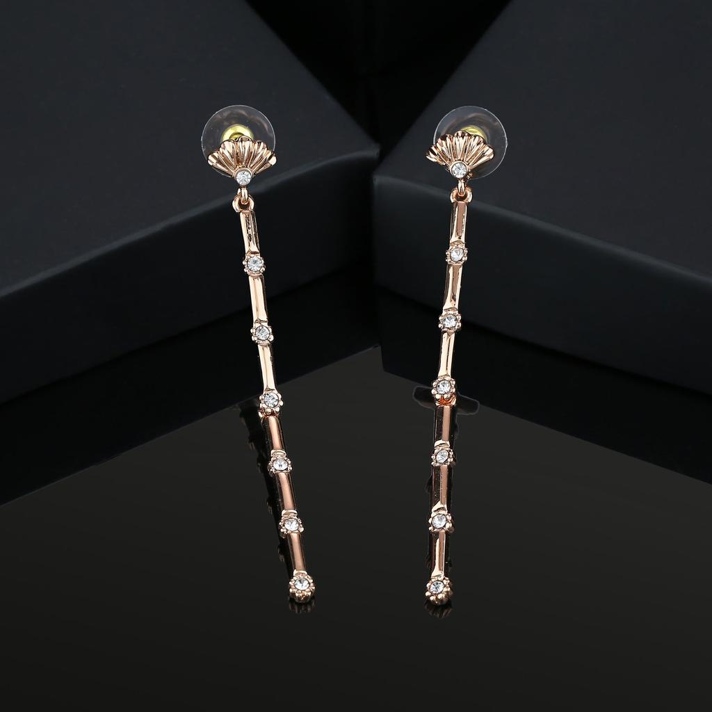 Женские серьги Estele Bling с позолоченными бриллиантами и заклепками в виде сахарного тростника