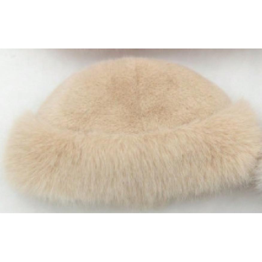 Imitation Fur Hat for Women, Autumn and Winter Plush Fisherman Hat, White, High-end, Adult, Face-slimming, Warm, Ear-protecting