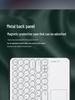 Compatible Bluetooth Keyboard with Magnetic Attachment for iPad, Huawei Phone, and Tablets - Round Key, Touch, and Wireless Charging Features