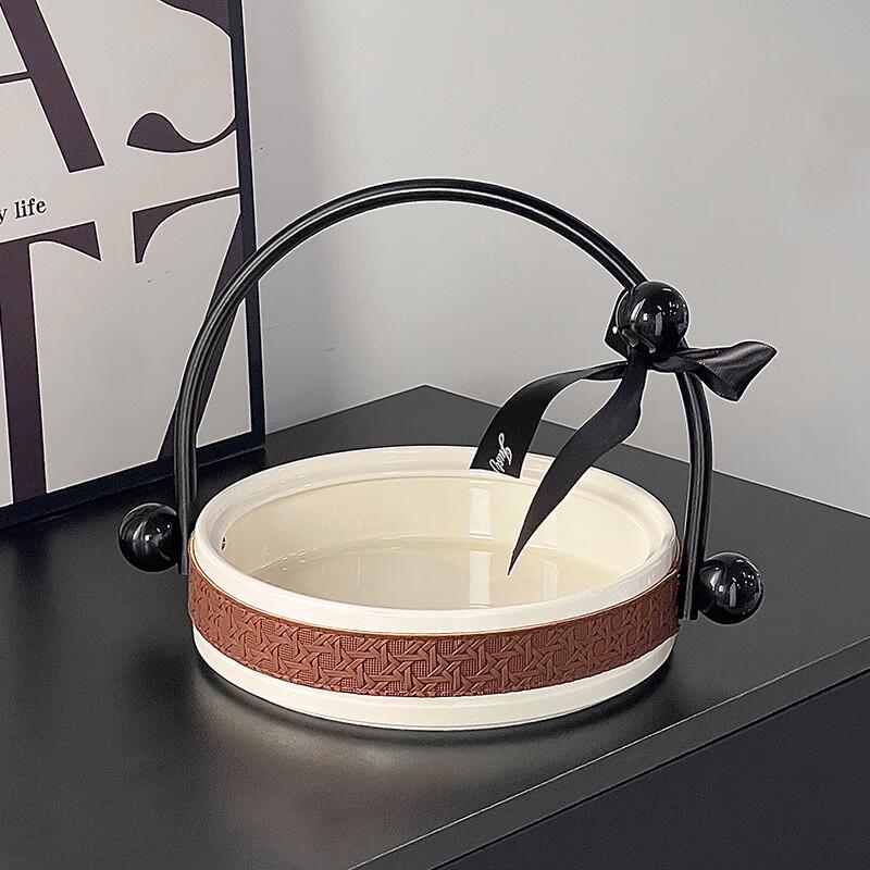 Элегантная вращающаяся двухъярусная керамическая тарелка для закусок и фруктов