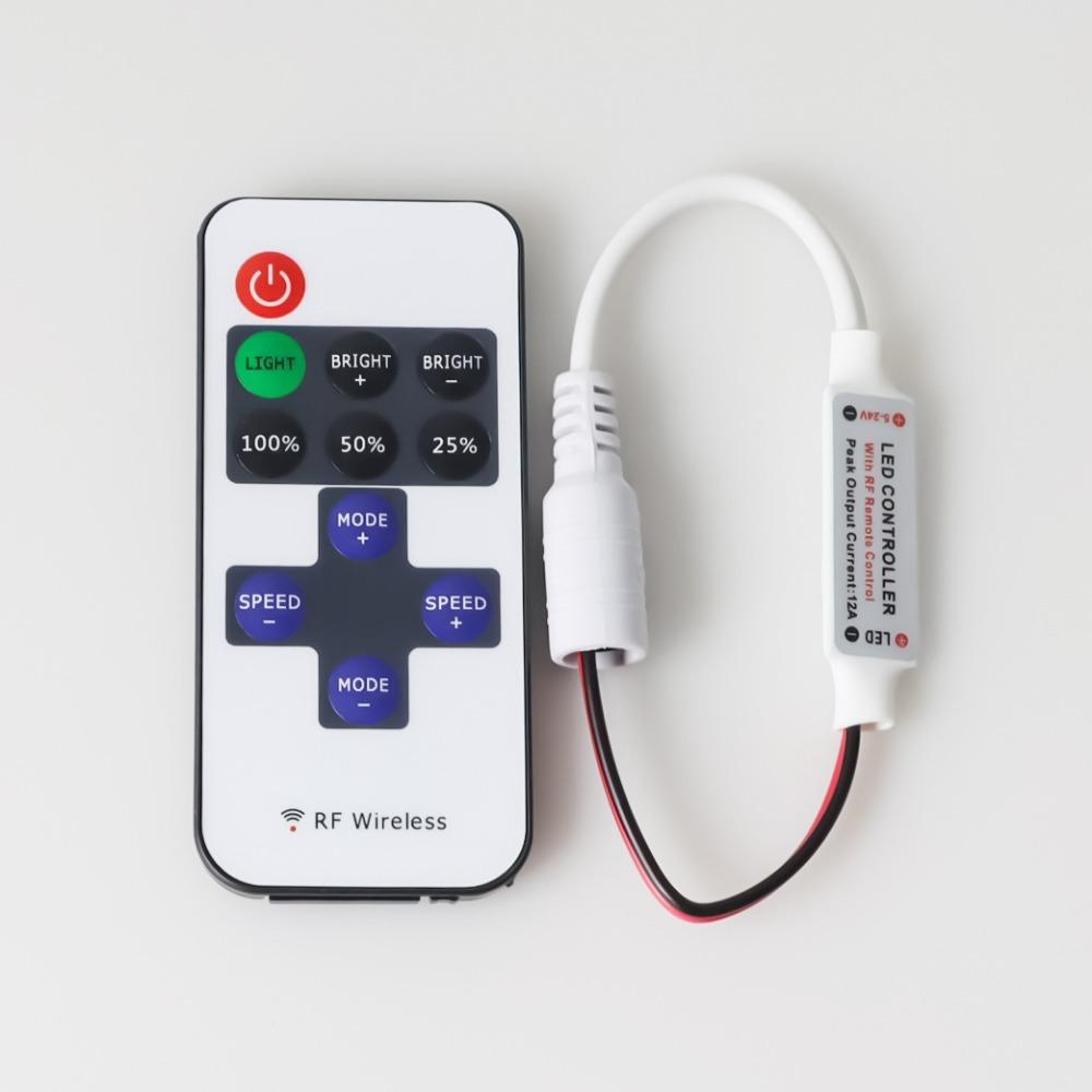 Mini Compact Size Single Color LED Controller RF Remote Control DIY Light Project