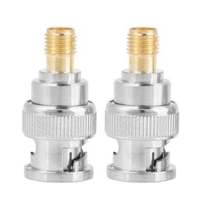 2pcs BNC Male To SMA Female Type RF Connector Coaxial Adapter Test Converter