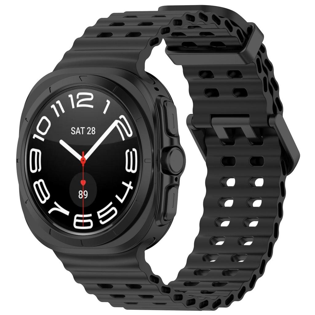 Silikonarmband för Samsung Galaxy Watch ultra 47mm Rem Sportarmband Marin Tillbehör Armband Correa Galaxy Watch 7 ultra 47mm