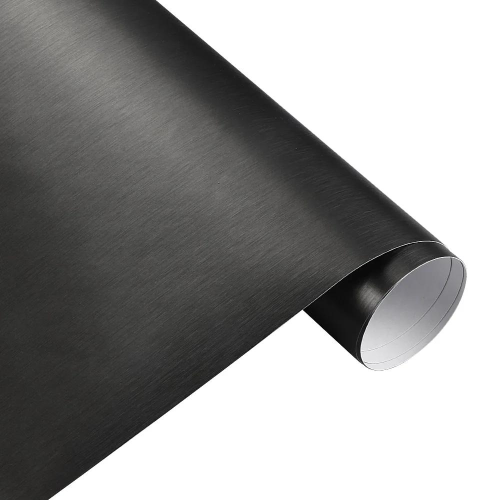 

20*100cm Car Tinting Vinyl Wraping Film Chrome Brushed Ice Film Waterproof Vehicle Body Interior Decoration Sticker Accessories чёрный