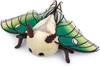 ZHONGXIN MADE Cute Green Moth Plush Toy, 11-inch Green Moth Plush Toy, Handmade Large Moth Insect Stuffed Animal Model Toy, Unique Kids Plush Toy