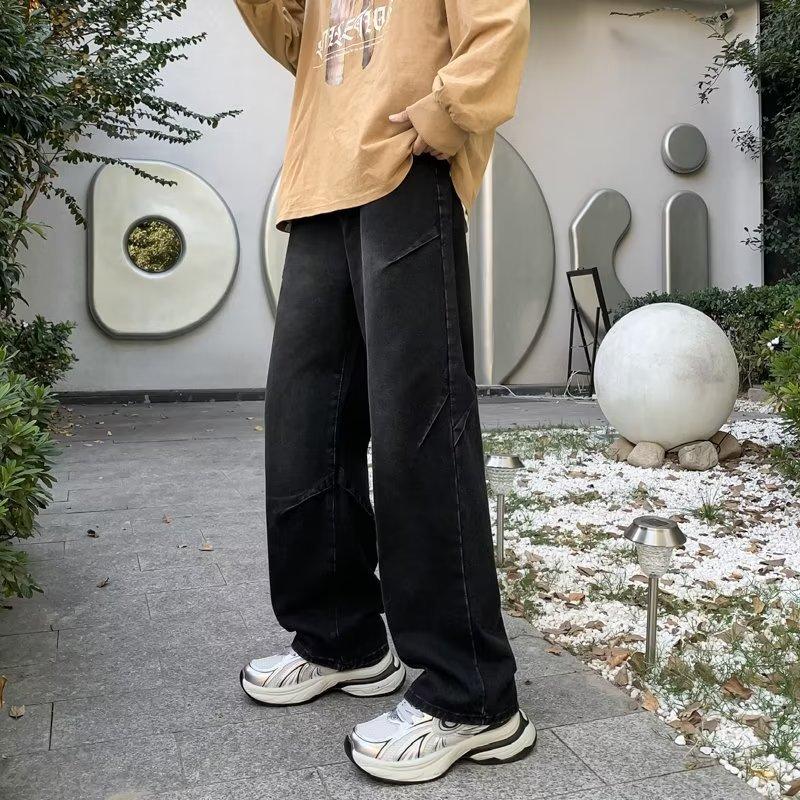Джинсы мужские JYL Осень Винтаж Широкие Свободные Прямые Деним S