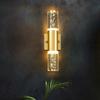 Bubble K9 Crystal Wall Light LED Space Aluminum Water Pipe Sconces Golden Tube  Lamp Luxury Modern Simple