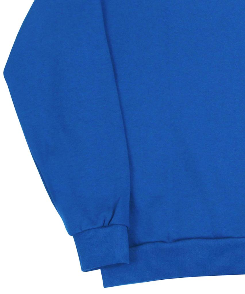 GRAVER [Unisex] Double Smile Embroidered Logo Sweatshirt_Cobalt Blue
