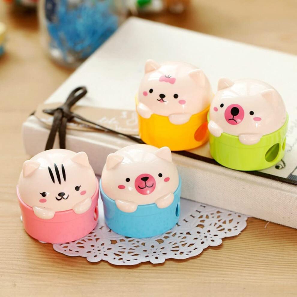 JZK 24 x Small Animal Pencil Sharpener with Container for Kids Party Bags fillers, Cute Pencil Sharpener for Children Birthday Favours, giveaways,