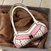 Y2k Polka Dot Bra Shoulder Bag Bra Shape Printing Handbag Cute Pink Bikini Handbag  Travel Bag