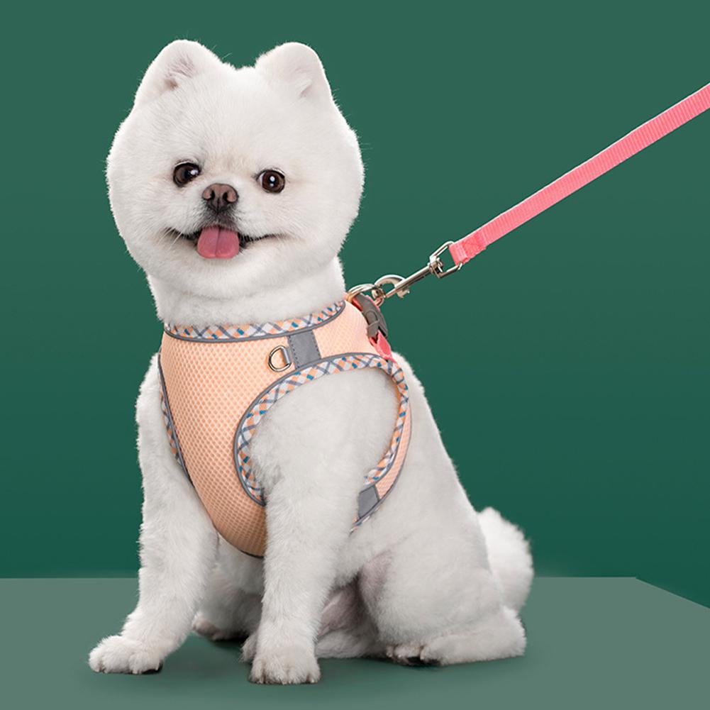 Small Medium Pet Dog Harness for Outdoor Use Set Dog Vest Strap Adjustable Breathable Harness for Dogs Puppy and Cats