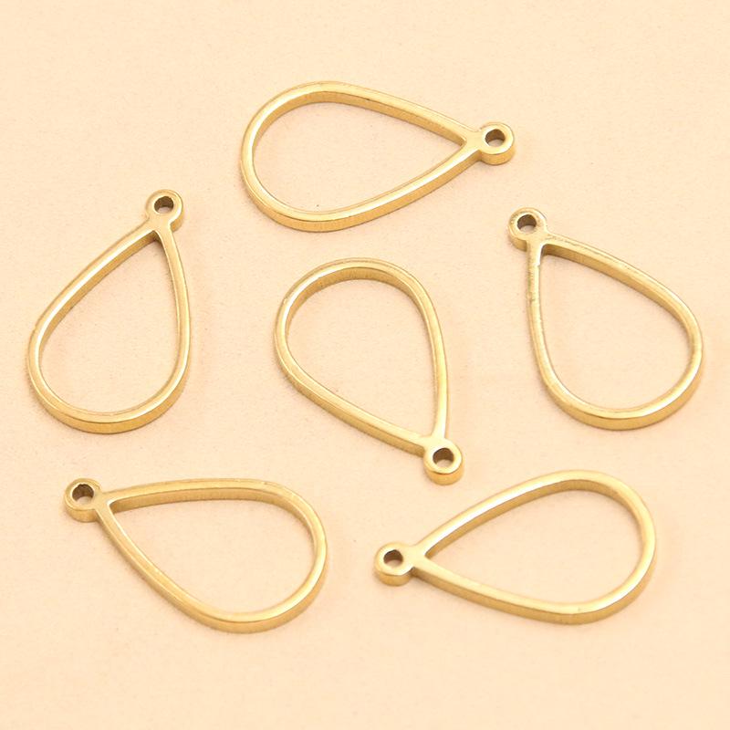 Stainless Steel Geometric Charm Molds: 10 Models & 2 Colors - Pentagram, Rhombus, Circle, Water Drop, Moon Pendants