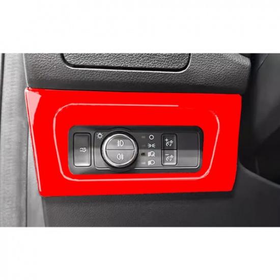 Headlight Switch Control Frame Cover 1PCS For Ford Ranger -2024 Bright Red