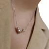 Silver Clavicle Chain Elegant Zircon Pendant Gift Whale Pendant Necklace  Jewelry