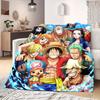 One Piece Art Flannel Blanket Vibrant Design Ideal For Bedroom Sofa Bed Chair Picnic Travel -HE38