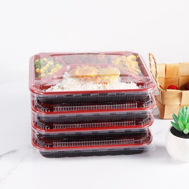 JINGRUIXIANG Disposable 4-Compartment Meal Prep Containers