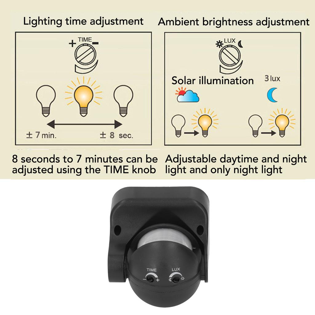 Motion Sensor Detector Waterproof NaIntelligent Radiationless ABS Housing Infrared PIR Motion Sensor AC110240V