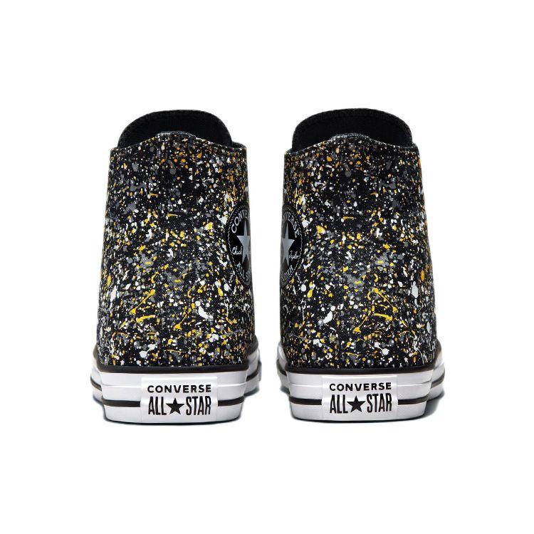 Converse Chuck Taylor All Star Archive High Paint Splatter - Černá Žlutá Unisex Tenisky Bílá A00468F