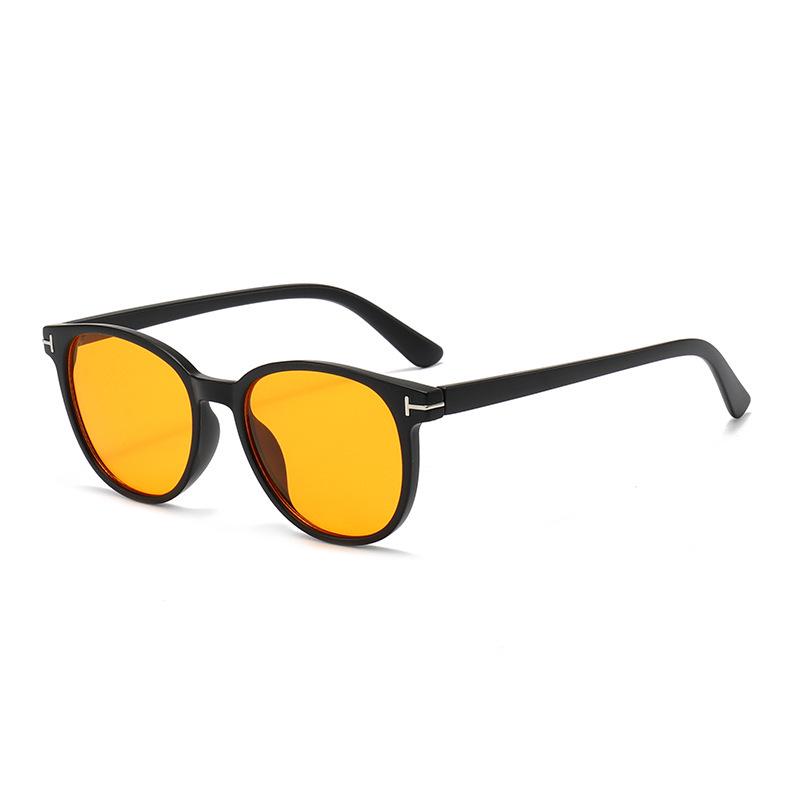 T-Shaped Round Frame Retro Sunglasses 2026 - European & American Street Style