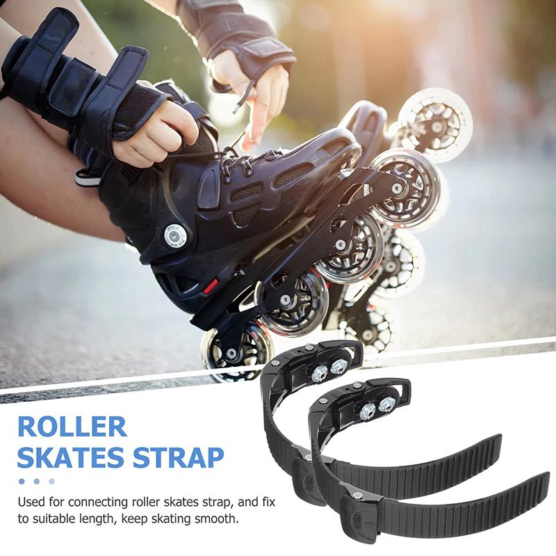 2 Conjuntos Tiras de Fixação para Patins de Rodas Tiras de Patins Inline Fivela de Patins de Hóquei Fácil de Usar Com Parafusos de Grampo Porca Substituição