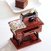 Yousheng Vintage Sewing Machine Music Box, Mini Hand Crank Wind-Up Musical Box, Christmas Anniversary Birthday Gifts for Mom Wife