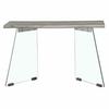 Console en verre, bois et MDF - Blanc - 120 x 40 x 76 cm