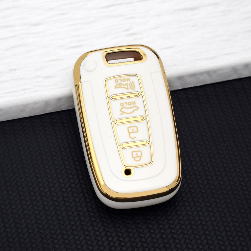 4 Buttons Car Key Case Cover Shell for Kia Sportage R Borreed Sorento K5 K7 Hyundai Tucson Azera IX35 Sonata Soft TPU Key Holder