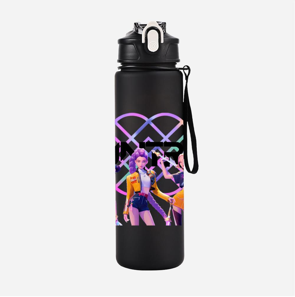 Cartoon K-Pop Dämonenjäger Bedruckte 750 ml Wasserflasche Große Kapazität Trinkbecher Tragbarer Outdoor-Sport Wasserbecher Kindergeschenk
