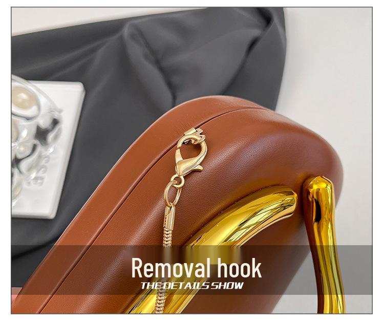 Elegante Borsa da Sera da Donna a Mano e a Tracolla con Catena - Stile Europeo e Americano