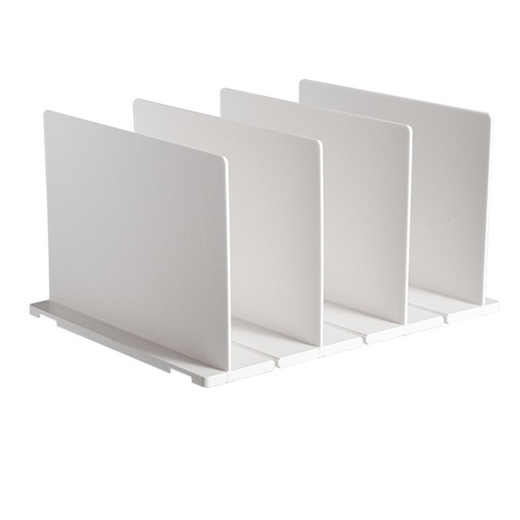 Shelf Divider White Sturdy Plastic Easy Assembly Adjustable Vertical Handbag Separator for Home
