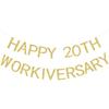 20th Work Anniversary Decoration Gold Happy 20th Workiversary Banner Happy Twentieth Workiversary Decors Work Party Office Party Decors Cheers To 20