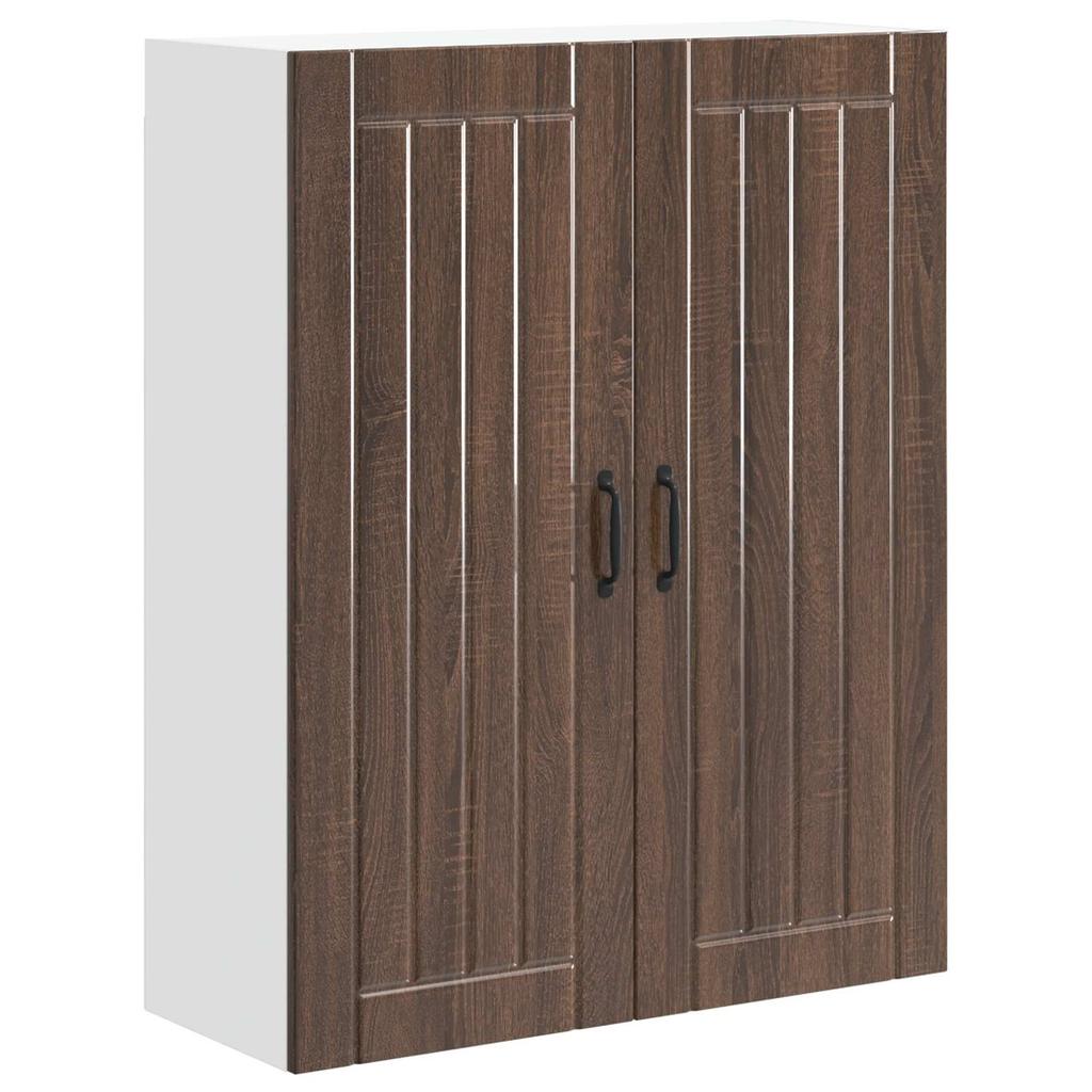 Wall Cabinet LUCCA Brown Oak 80 x 31 x 100 cm Particleboard