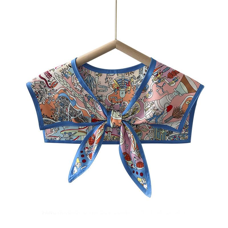 Shawl Summer Exterior Decoration Women'S Silk Scarf Spring And Autumn Thin Fashion Fake Collar Shirt Versatile Sunscreen Shawl