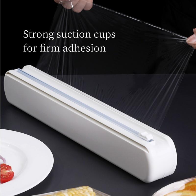1PC New Kitchen Cling Film Cutting Box Food Packaging Distributor Kitchen Baking Paper Cutter Bidirectional Sliding Knife