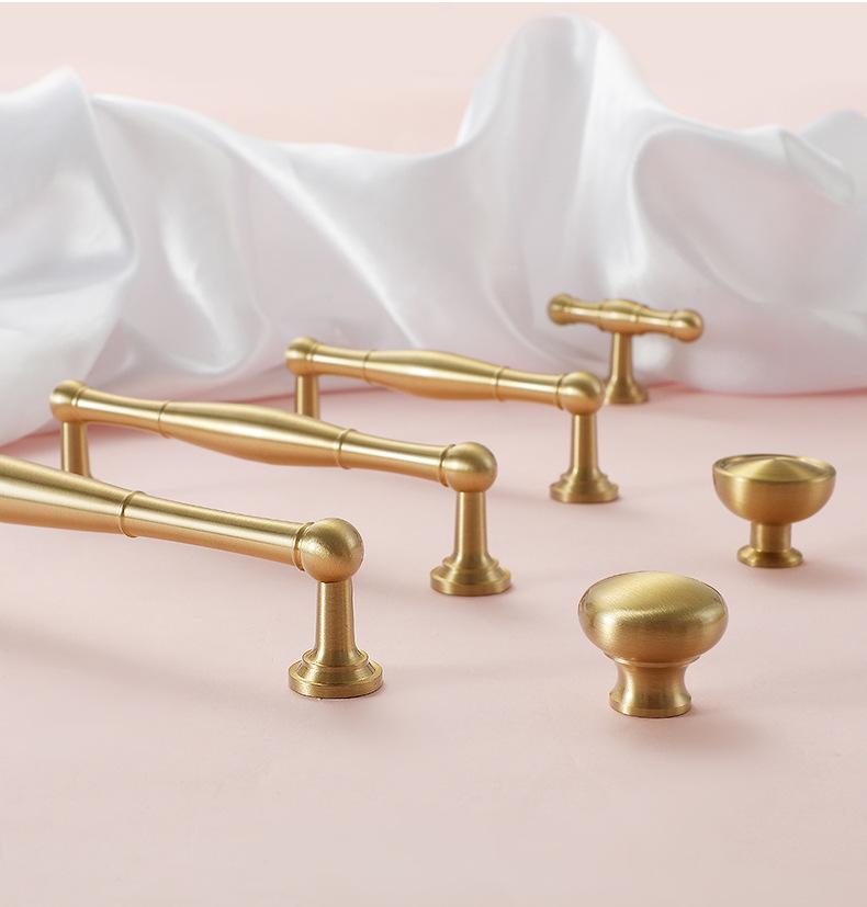 Brass Modern Simple Embossed Hotel Use Cabinet Handles for Doors Drawers & Shoe Cabinets Black Gold Durable & Eco-Friendly