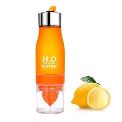 Detox Bottle - SHOP-STORY - 650 ML - Fruit Infuser - Lemon Juicer - Orange Color