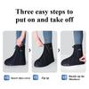 Thickened PVC Rain Shoe Cover Waterproof Anti Slip Wear Resistant Outdoor Sand Proof Riding Foot Protector for Rainy Days