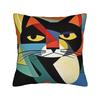 Picasso Cat Oil Pillow Case  Comfy Pillow Cover For Sofa Couch Bed Living Room Retro Trendy Pillowcases
