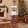 Family Matching Christmas Pajama Set, Long Sleeve Round Neck Top and Pants Loungewear for Holiday