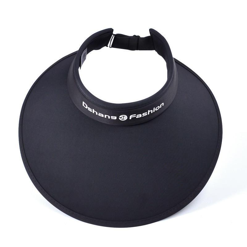 

8465 Summer Big Brim with Cap with Fan Children Outdoor Crownless Sun Hat Easiest for Match Fashion K-style Sun Protection Sun Hat Light Edition-Twilight Black
