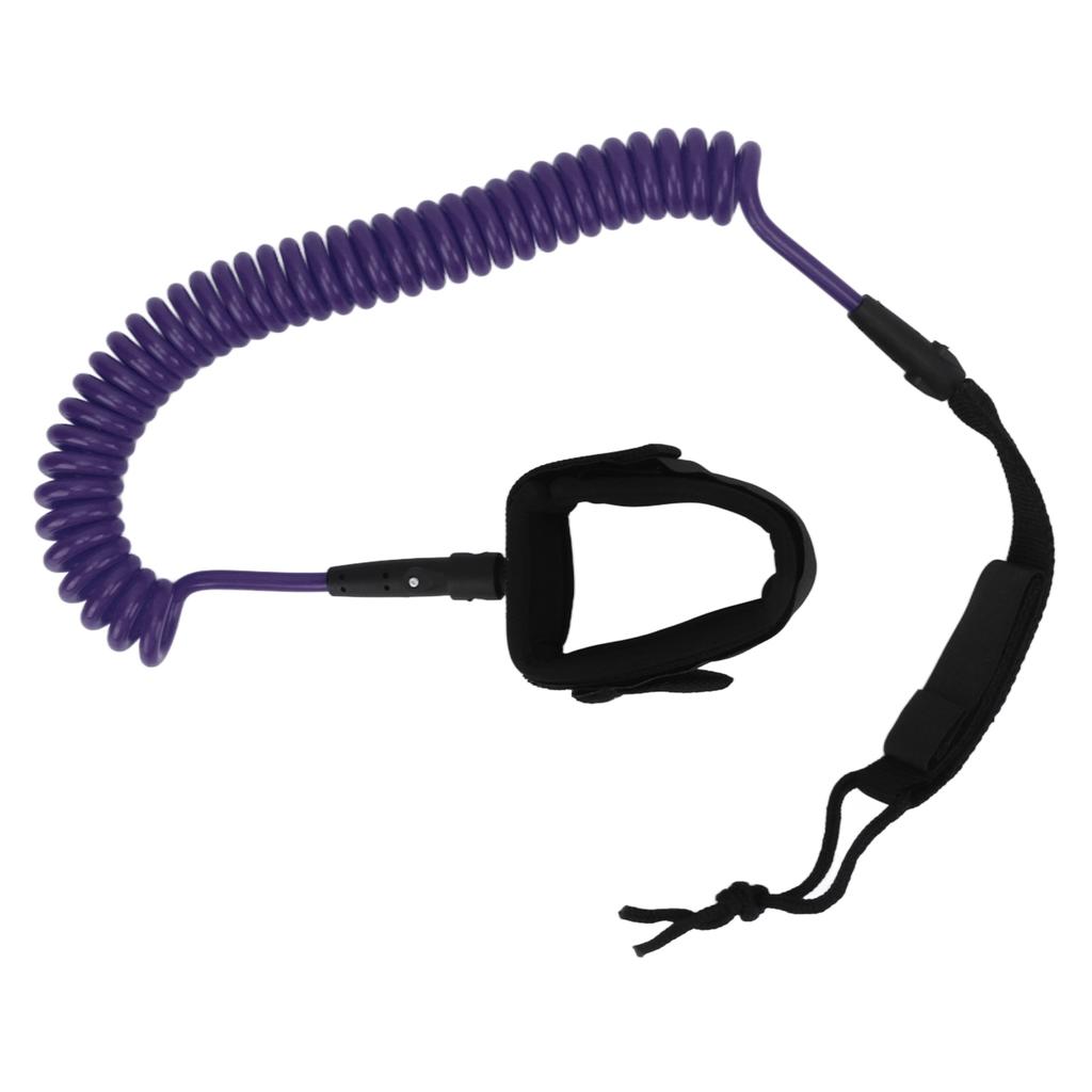 7mm 10Ft Surfing Foot Rope Adjustable Elastic TPU Surfboard Leg Straps Stand Up Paddle LeashPurple