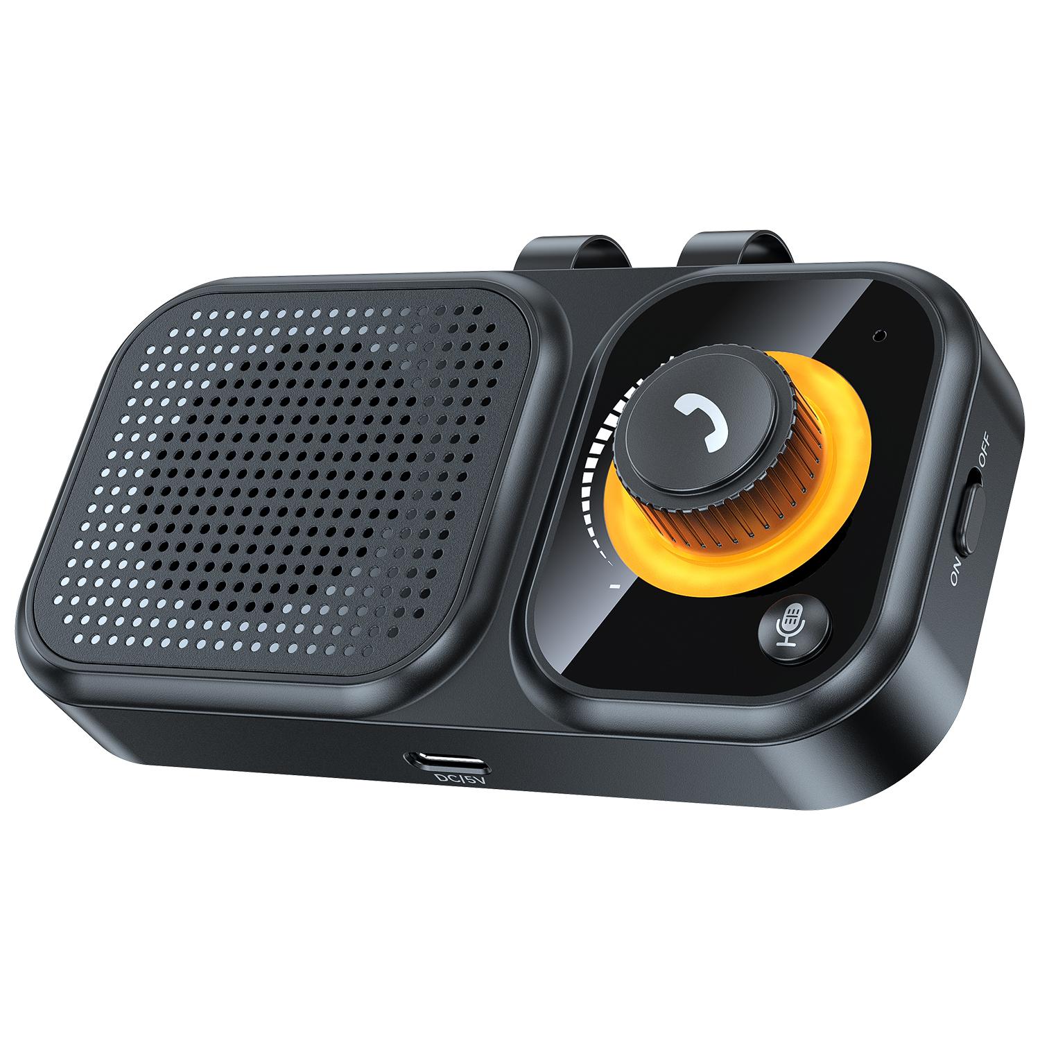 

Car Bluetooth 5.4 Speaker Car Phone HandsFree Wireless Bluetooth Speaker Kit with Visor Clip Support Siri Google Voice Assistant BT17