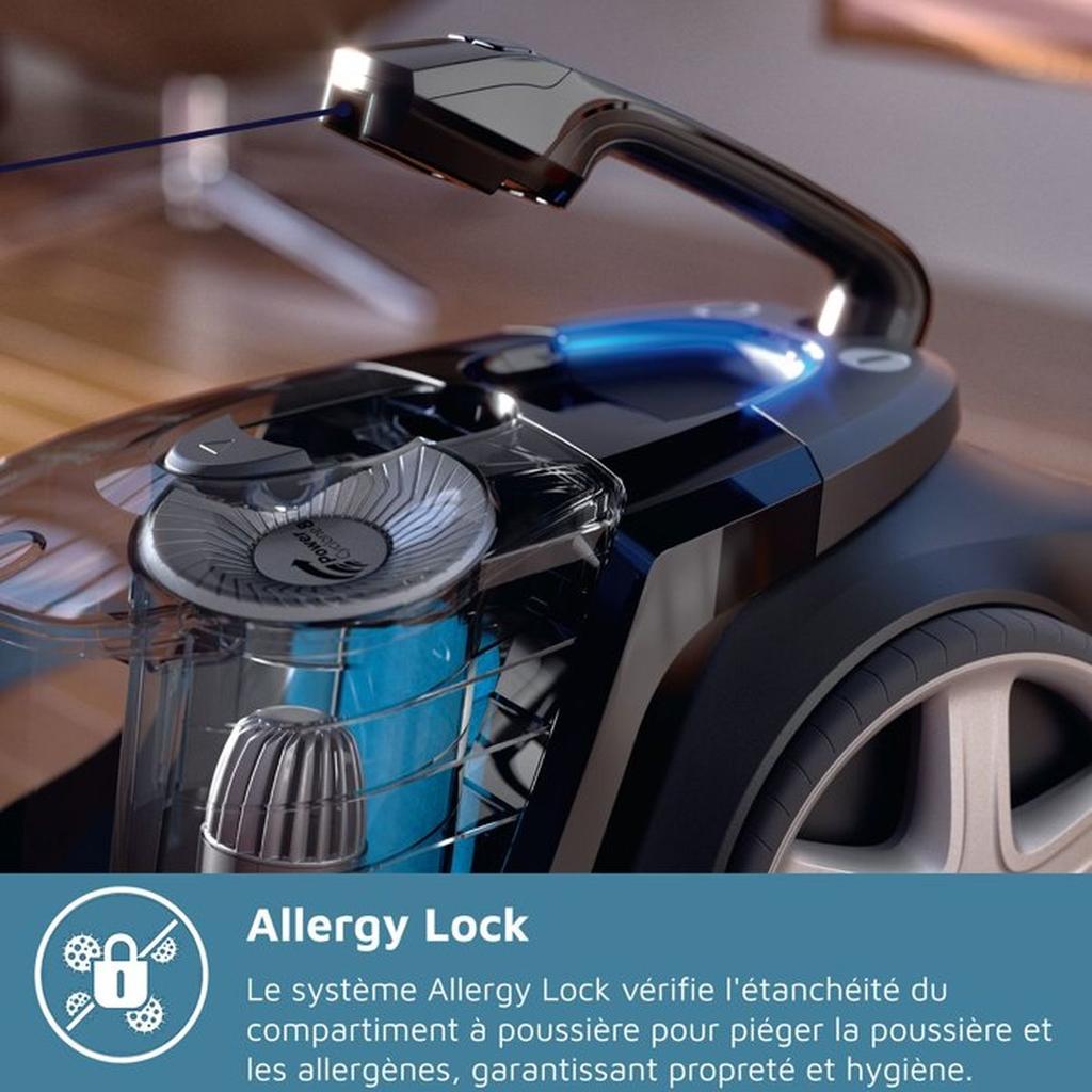 Philips PowerPro Expert Aspirateur sans sac, avec accessoires, aspire 99,9 % de la poussière, 900 W, bleu (FC9745/09)