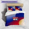 Lyon FC Printed 3PCS Bedding Set Breathable Duvet Cover with Pillowcases Decorative Bed Linen for Bedroom Home