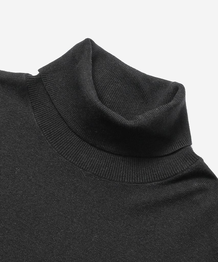 ADHOC Unisex Basic Turtleneck Knit (Black) (Hcalka4)
