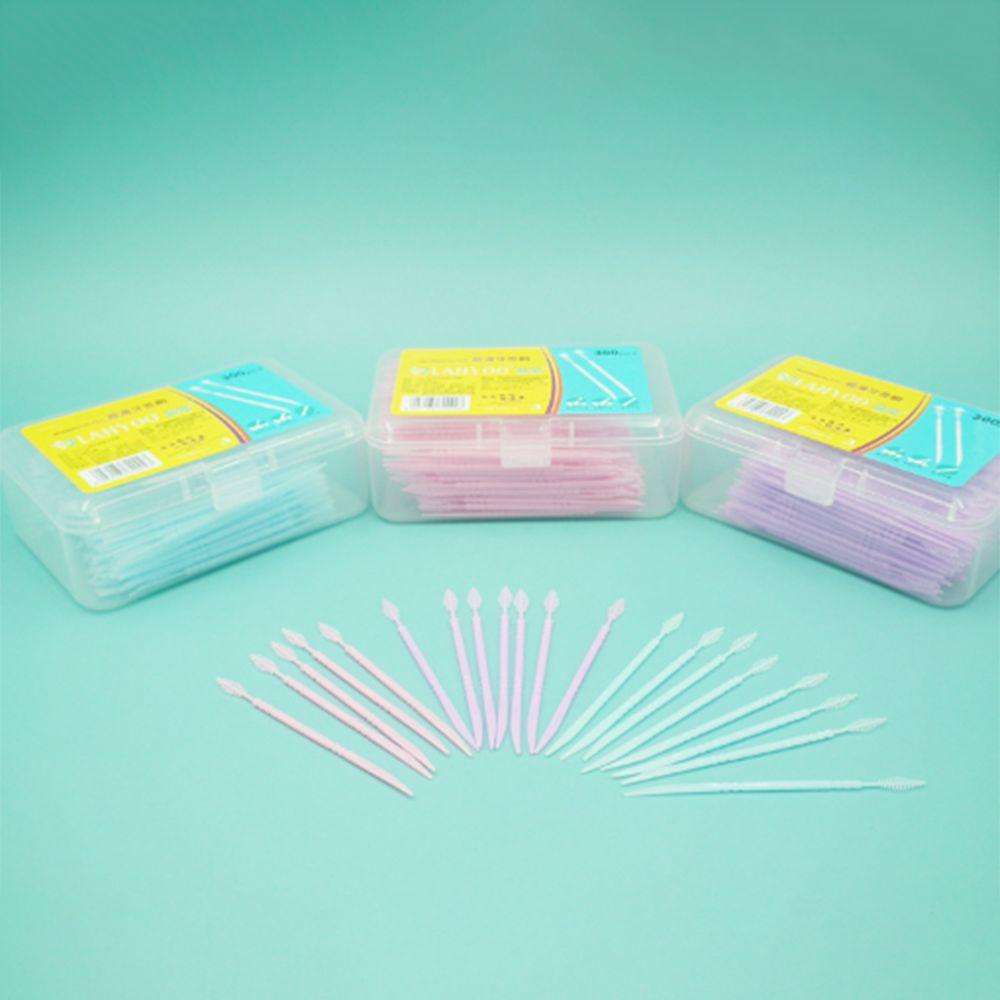 300/60 Pcs Portable Double-ended Toothpick Plastic Dental Floss  Household