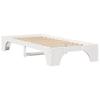 Bed Frame White 75 x 190 cm Solid Pine Wood