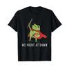 We Paint At Dawn Frog Art Teacher Painter Back To School T Shirt Vintage Washed Slightly Stylish Breathable Streetwear