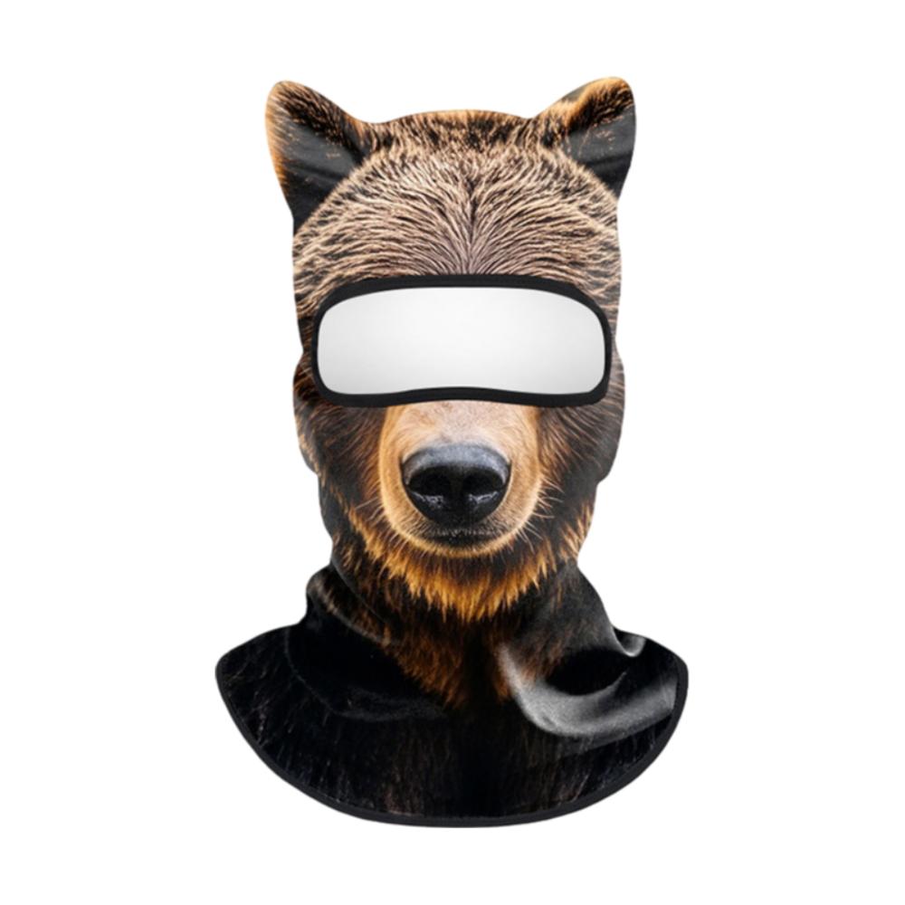 3D Animal Balaclava Mask Sun Protection Windproof Full Face Mask Ice Silk Lifelike Cooling Neck Gaiter Cycling/Party/Outdoor
