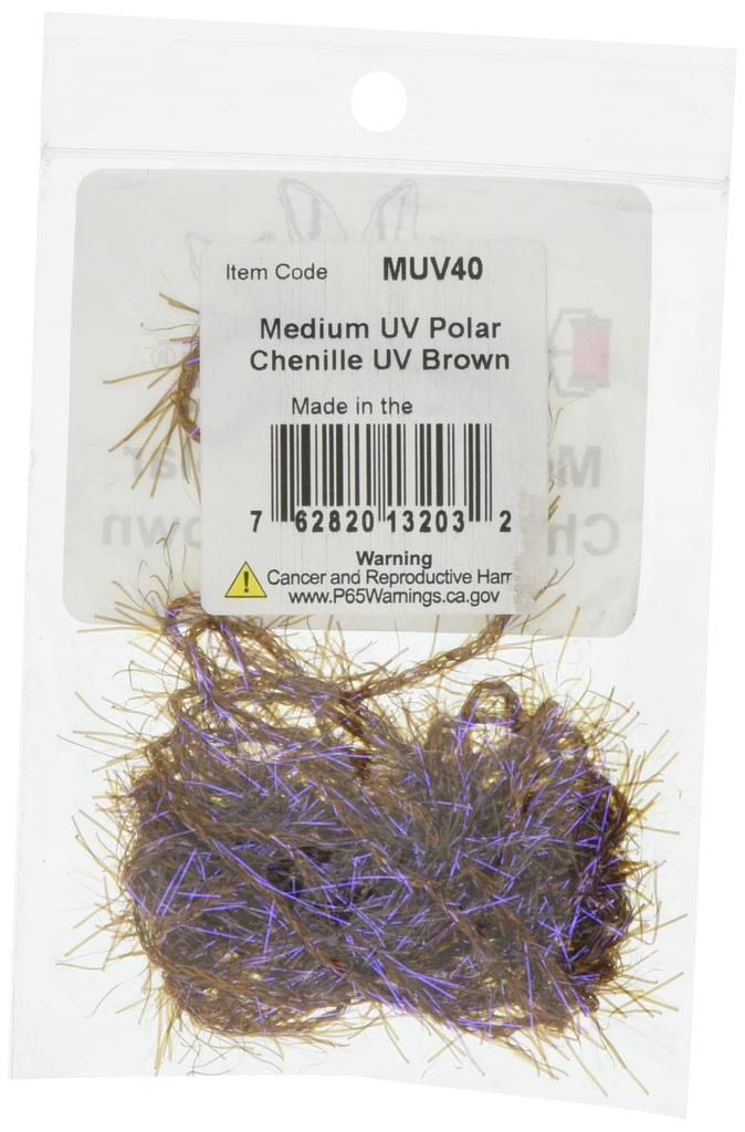 TIEMCO Fly Material Hairline Dubbing UV Polar Chenille Medium Brown #40